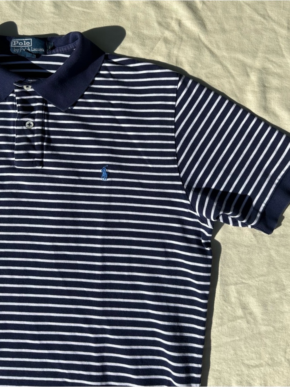 Polo Ralph Lauren Navy & White Striped Polo